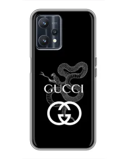 Чехол для Realme 9 с картинкой «Gucci — серебряная змея»