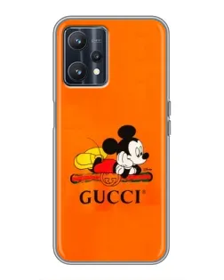 Чохол для Realme 9 з картинкою «Міккі Маус Gucci — помаранч»