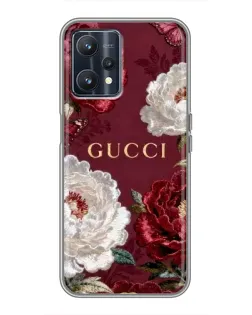 Чохол для Realme 9 з картинкою «Gucci — бордові троянди»