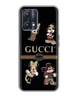 Чохол для Realme 9 з картинкою «Gucci — герої Disney та монограма»