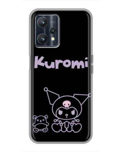 Чехол для Realme 9 с картинкой «Kuromi — черный минимализм»