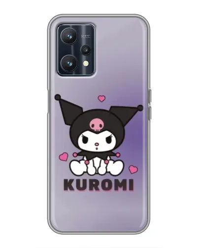 Чехол для Realme 9 с картинкой «Kuromi — фиолетовый арт»