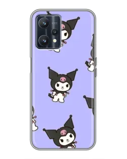 Чехол для Realme 9 с картинкой «Паттерн с Kuromi»