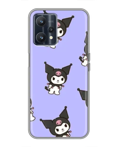 Чехол для Realme 9 с картинкой «Паттерн с Kuromi»