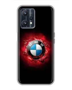 Чехол для Realme 9 с картинкой «Логотип BMW — вспышка»