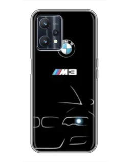Чехол для Realme 9 с картинкой «Минималистичный принт BMW M3»