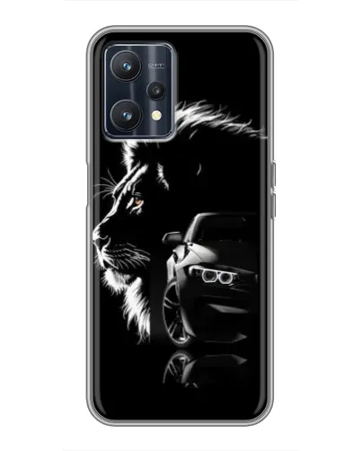 Чехол для Realme 9 с картинкой «BMW и лев»