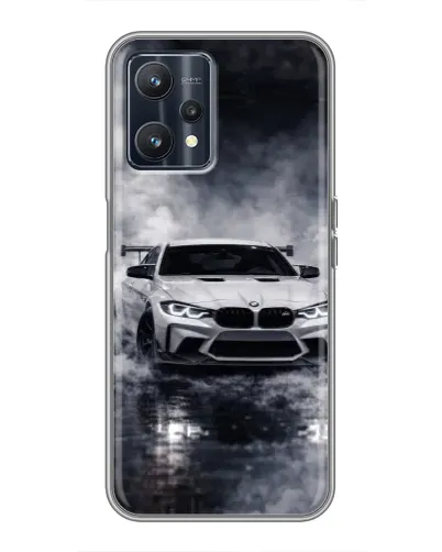 Чехол для Realme 9 с картинкой «BMW сквозь туман»