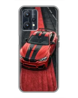 Чехол для Realme 9 с картинкой «BMW на красной дорожке»