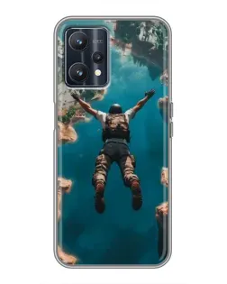 Чехол для Realme 9 с картинкой «PUBG — свободное падение»