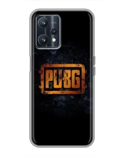 Чехол для Realme 9 с картинкой «PUBG — золотой логотип»