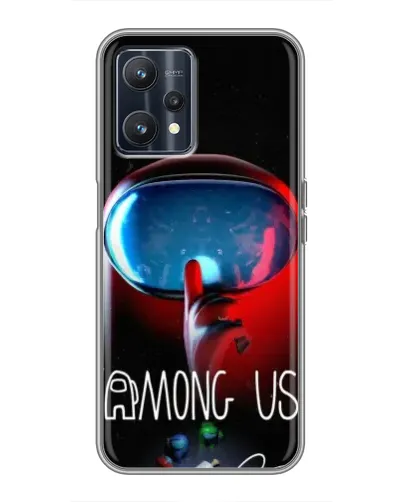 Чехол для Realme 9 с картинкой «Красный импостер — макро» Чехол для Realme 9 с картинкой «Красный импостер — макро»
