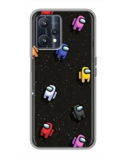 Чехол для Realme 9 с картинкой «Космический паттерн Among Us»