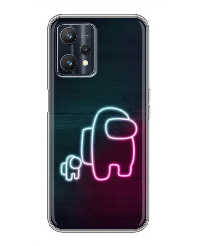 Чехол для Realme 9 с картинкой «Among Us неон-арт» Чехол для Realme 9 с картинкой «Among Us неон-арт»