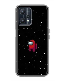 Чехол для Realme 9 с картинкой «Красный Among Us»
