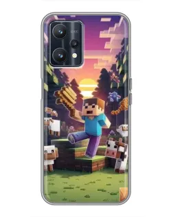 Чехол для Realme 9 с картинкой «Стив на ферме» Чехол для Realme 9 с картинкой «Стив на ферме»