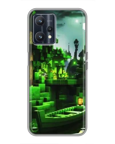 Чехол для Realme 9 с картинкой «Minecraft лесной пейзаж» Чехол для Realme 9 с картинкой «Minecraft лесной пейзаж»