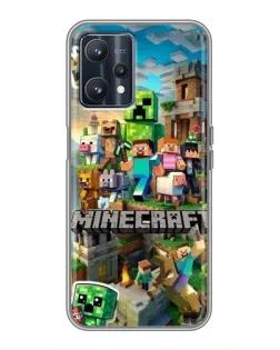 Чехол для Realme 9 с картинкой «Замок Minecraft»