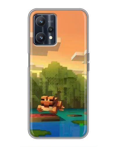 Чехол для Realme 9 с картинкой «Майнкрафт закат солнца» Чехол для Realme 9 с картинкой «Майнкрафт закат солнца»