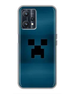 Чехол для Realme 9 с картинкой «Крипер текстура»