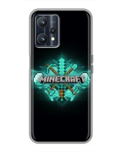 Чехол для Realme 9 с картинкой «Minecraft Diamond лого» Чехол для Realme 9 с картинкой «Minecraft Diamond лого»