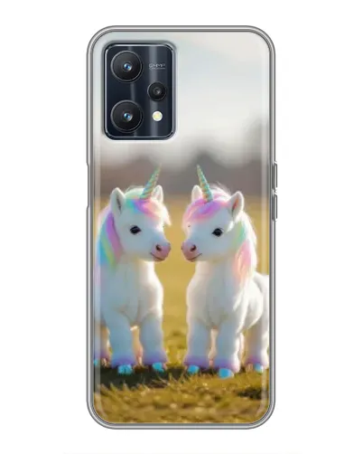 Чехол для Realme 9 с картинкой «Пара единорогов» Чехол для Realme 9 с картинкой «Пара единорогов»