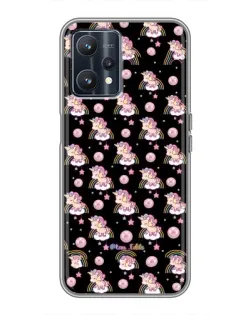 Чехол для Realme 9 с картинкой «Magic Unicorn паттерн»