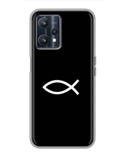 Чехол для Realme 9 с картинкой «Символ рыбы Jesus»