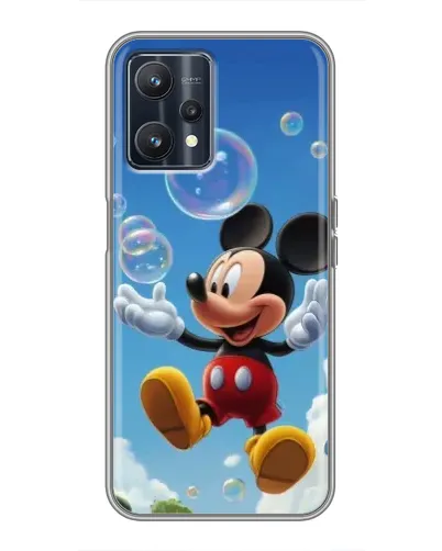 Чехол для Realme 9 с картинкой «Mickey и мыльные пузыри»