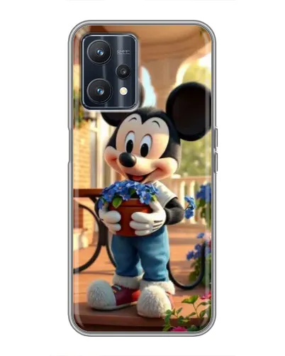 Чехол для Realme 9 с картинкой «Микки садовод»