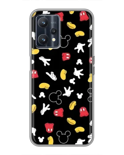 Чехол для Realme 9 с картинкой «Графический принт лапок»