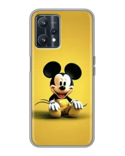Чехол для Realme 9 с картинкой «Микки на желтом»