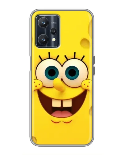 Чехол для Realme 9 с картинкой «Губка Боб улыбка»