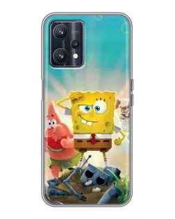 Чехол для Realme 9 с картинкой «Спанч Боб победитель»