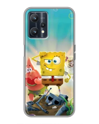 Чехол для Realme 9 с картинкой «Спанч Боб победитель»