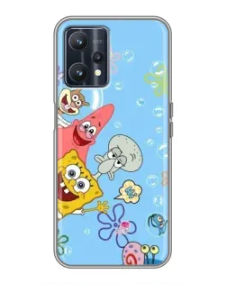 Чехол для Realme 9 с картинкой «Веселые пузырьки»