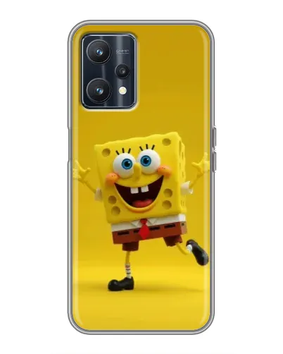 Чехол для Realme 9 с картинкой «Позитивный Губка Боб»