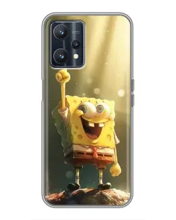 Чехол для Realme 9 с картинкой «Сияющий Спанч Боб»