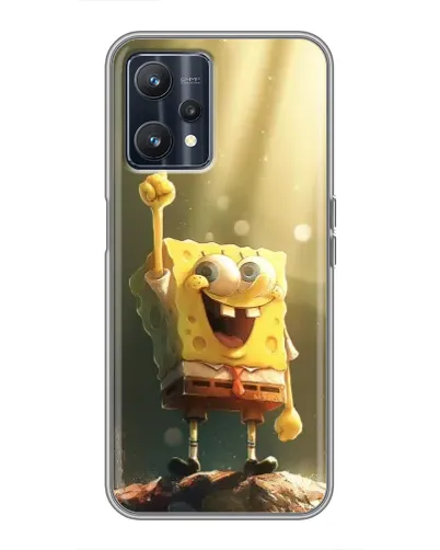 Чехол для Realme 9 с картинкой «Сияющий Спанч Боб»
