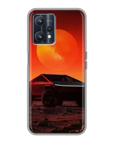 Чехол для Realme 9 с картинкой «Cybertruck на Марсе»