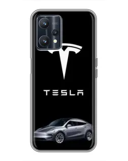 Чехол для Realme 9 с картинкой «Tesla Model Y»