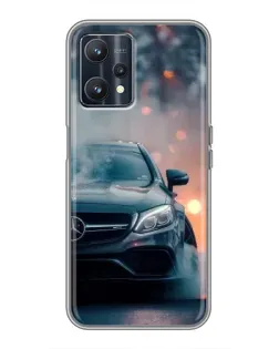 Чехол для Realme 9 с картинкой «Mercedes — ночной город» Чехол для Realme 9 с картинкой «Mercedes — ночной город»