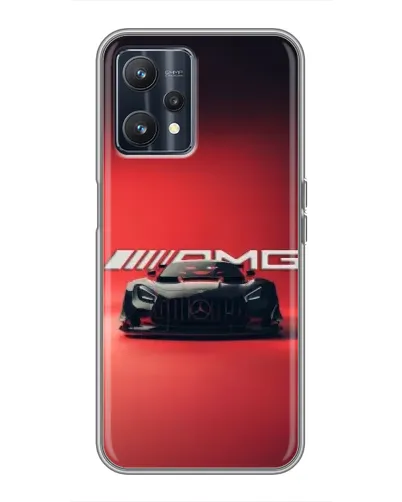 Чехол для Realme 9 с картинкой «Mercedes AMG — красная линия»