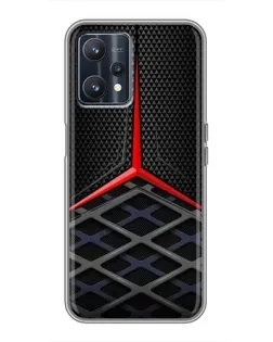 Чехол для Realme 9 с картинкой «Mercedes Carbon Grid»