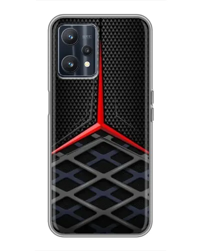 Чехол для Realme 9 с картинкой «Mercedes Carbon Grid»