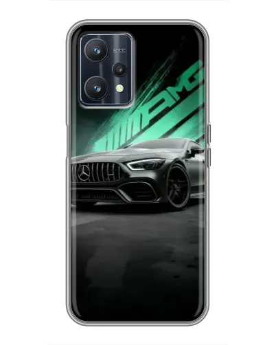 Чехол для Realme 9 с картинкой «Темный Mercedes AMG»