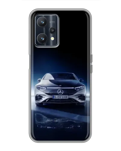 Чехол для Realme 9 с картинкой «Ночной Mercedes EQ»
