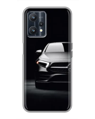 Чехол для Realme 9 с картинкой «Свет фар Mercedes»