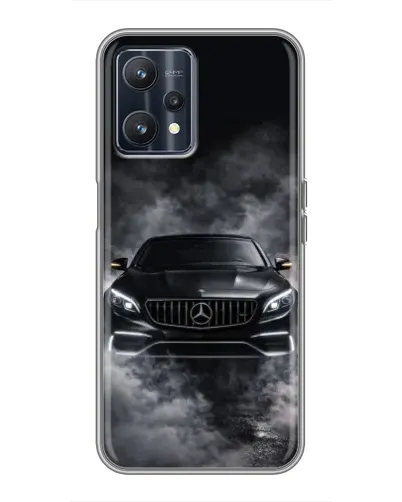 Чехол для Realme 9 с картинкой «Mercedes в дыму»