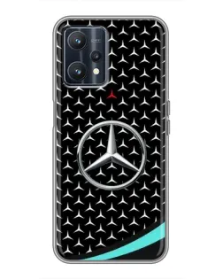 Чехол для Realme 9 с картинкой «Mercedes — бирюзовый акцент»